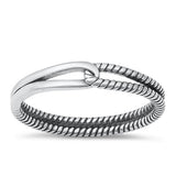 Sterling Silver Oxidized Ring-3.6mm
