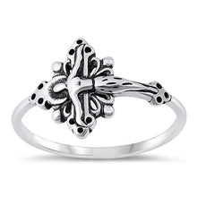 Load image into Gallery viewer, Sterling Silver Oxidized Crucifix Ring