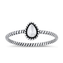 Load image into Gallery viewer, Sterling Silver Oxidized Pear Ring