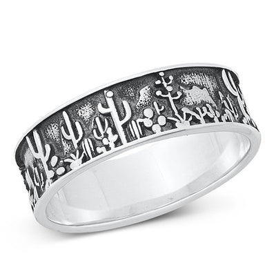 Sterling Silver Oxidized Desert Ring