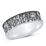Sterling Silver Oxidized Desert Ring