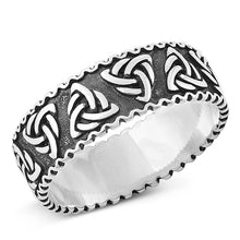 Load image into Gallery viewer, Sterling Silver Oxidized 7mm Celtic Ring