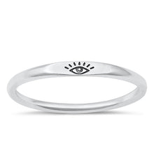 Load image into Gallery viewer, Sterling Silver Oxidized Small Eye Ring