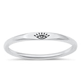 Sterling Silver Oxidized Small Eye Ring