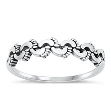Load image into Gallery viewer, Sterling Silver Oxidized Footprints Ring