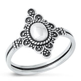 Sterling Silver Oxidized Bali Ring-18mm