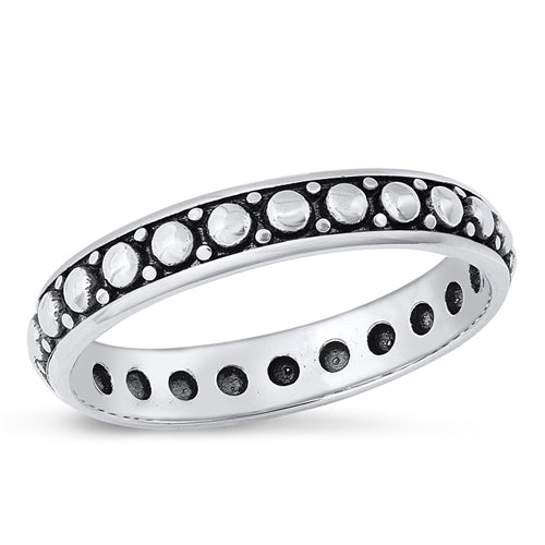 Sterling Silver Oxidized Ring-3.7mm