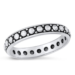 Sterling Silver Oxidized Ring-3.7mm