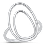 Sterling Silver Rhodium Plated Sphere Ring