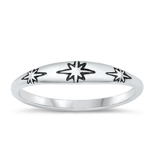 Load image into Gallery viewer, Sterling Silver Oxidized Star Ring-3.7mm