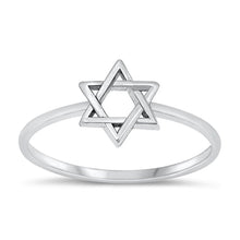 Load image into Gallery viewer, Sterling Silver Oxidized Star of David Ring