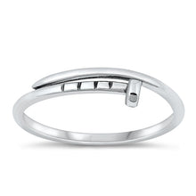 Load image into Gallery viewer, Sterling Silver Oxidized Nail Ring
