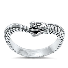 Load image into Gallery viewer, Sterling Silver Oxidized Snake Ring-5.6 mm