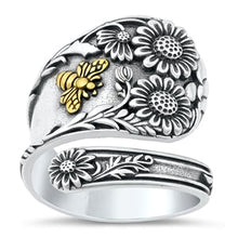 Load image into Gallery viewer, Sterling Silver Oxidized Silver Spoon Ring