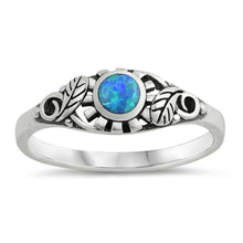 Load image into Gallery viewer, Sterling Silver Blue Lab Opal Ring