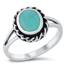 Load image into Gallery viewer, Sterling Silver Genuine Turquoise Ring