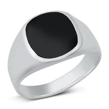 Load image into Gallery viewer, Sterling Silver Black Onyx Stone Ring