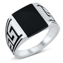 Load image into Gallery viewer, Sterling Silver Black Onyx Stone Ring