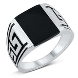 Sterling Silver Black Onyx Stone Ring