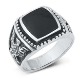 Sterling Silver Black Onyx Stone Ring