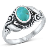 Sterling Silver Genuine Turquoise Stone Ring
