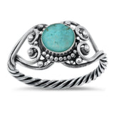 Sterling Silver Genuine Turquoise Ring