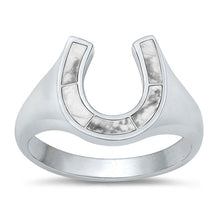 Load image into Gallery viewer, Sterling Silver Oxidized White Buffalo Turquoise Ring-13.6mm