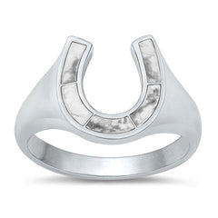 Sterling Silver Oxidized White Buffalo Turquoise Ring-13.6mm