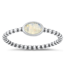 Load image into Gallery viewer, Sterling Silver Oxidized Moonstone Ring-5.2mm