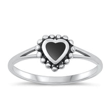 Load image into Gallery viewer, Sterling Silver Oxidized Black Agate Ring-8.5mm