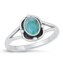 Load image into Gallery viewer, Sterling Silver Oxidized Genuine Turquoise Ring-11mm
