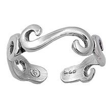 Load image into Gallery viewer, Sterling Silver S-Shape Toe Ring AndWidth 6mm