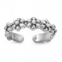 Load image into Gallery viewer, Sterling Silver Fancy Flower Toe RingAnd Width 5.5 MM
