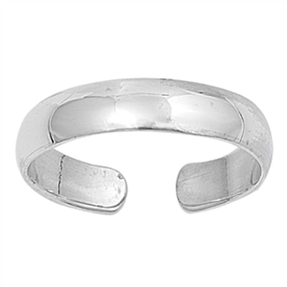Sterling Silver 4mm Band Toe Ring