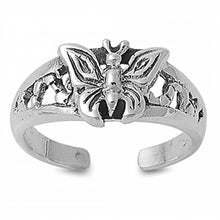 Load image into Gallery viewer, Sterling Silver Classy Butterfly Knot Toe RingAnd Face Height 8 MM