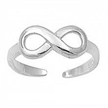 Load image into Gallery viewer, Sterling Silver Classy Infinity Toe RingAnd Width6 MM