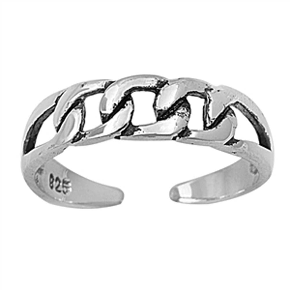 Sterling Silver Chain Toe Ring