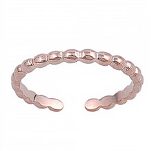 Load image into Gallery viewer, Sterling Silver Rose Gold Plated Fancy Pearl Design Toe RingAnd Face Height 2 MM