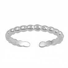 Load image into Gallery viewer, Sterling Silver Fancy Pearl Design Toe Ring And Face Height 2 MM