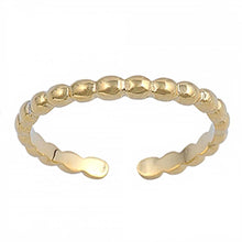 Load image into Gallery viewer, Sterling Silver Yellow Gold Plated Fancy Pearl Design Toe Ring And Face Height 2 MM