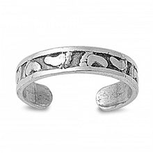 Load image into Gallery viewer, Sterling Silver Classy Feet Design Toe RingAnd Width 3 MM