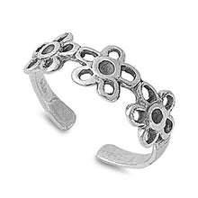 Load image into Gallery viewer, Sterling Silver Flower Toe Ring