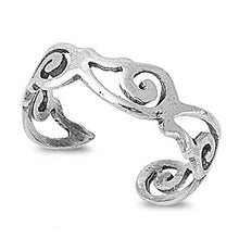 Load image into Gallery viewer, Sterling Silver Designed Toe Ring