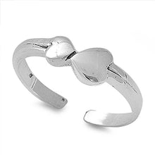 Load image into Gallery viewer, Sterling Silver Heart Toe Ring