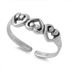 Load image into Gallery viewer, Sterling Silver Heart Toe Ring