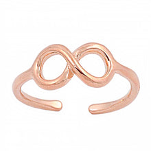 Load image into Gallery viewer, Sterling Silver Rose Gold Plated Classy Infinity Design Toe RingAnd Face Height 5 MM