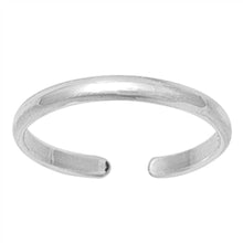 Load image into Gallery viewer, Sterling Silver Classy Toe Ring, Face Height 2 MM