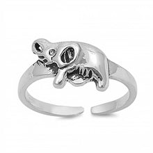 Load image into Gallery viewer, Sterling Silver Elephant Shape Toe RingAndFace Height  12mm