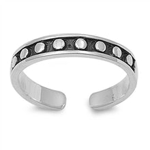 Load image into Gallery viewer, Sterling Silver Polka Dots Shape Toe RingAndFace Height  3mm
