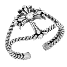 Load image into Gallery viewer, Sterling Silver Cross Shape Toe RingAndFace Height  12mm